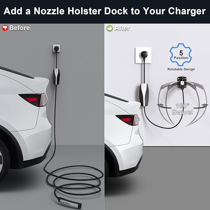 Tesla Charger Holder Wall Mount Tesla Mobile Connector Charger Holder, 5-Level - Image 6