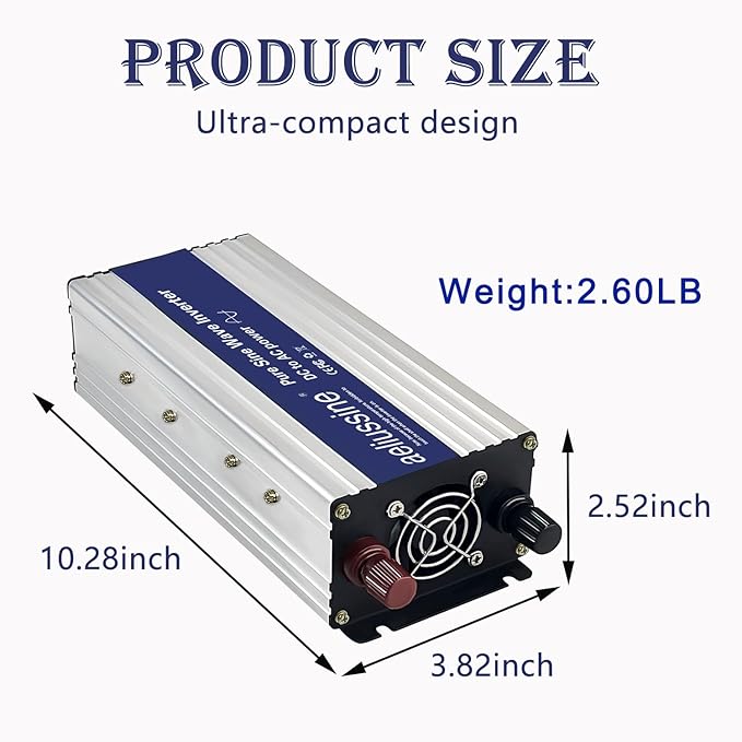 800W Pure Sine Wave Inverter-36V DC to 110V 120V AC Power Converter - Image 2