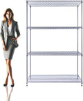 48"x24"x72" Chrome Premium Metal Steel Wire Shelving 4-Tier NSF 3200 LBS MAX by UtilityBasics