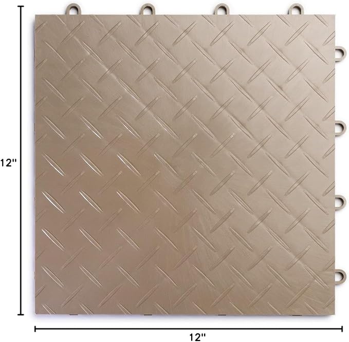 Big Floors RaceDeck Diamond Plate Design, Durable Interlocking Modular Garage - Image 7