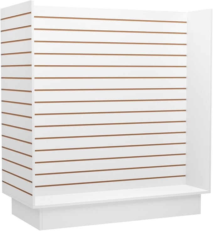 WISDOMFUR H-Unit Slatwall Gondola Display – 4 ft White Freestanding Retail by Unknown