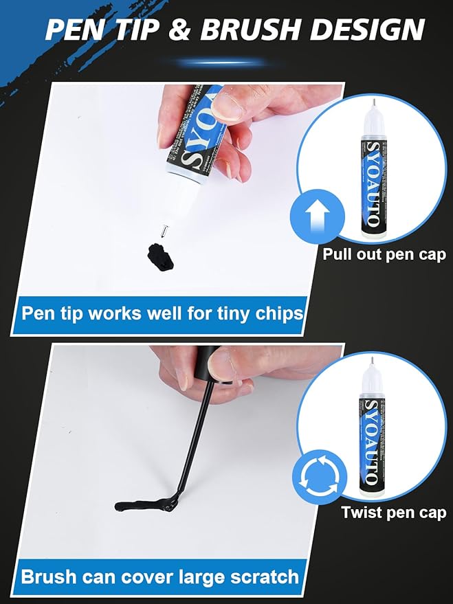 SYOAUTO Gray Car Touch Up Paint Auto Touch Up Paint 0.4 oz Gray Automotive - Image 5
