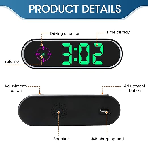 GPS Digital Speedometer for Car MPH, Universal HUD Speed Meter - Image 3