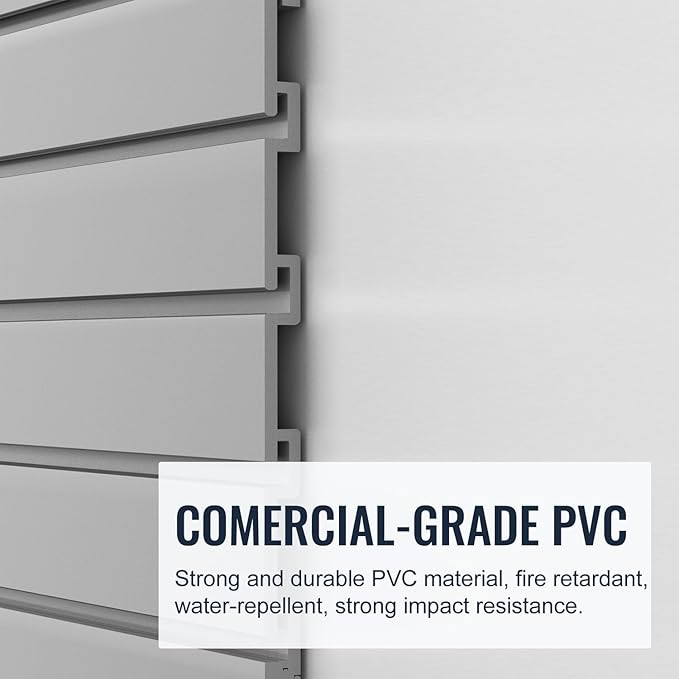 Slatwall Panel Garage Organizer PVC Slatwall Heavy Duty Wall Mounted Rack - Image 5