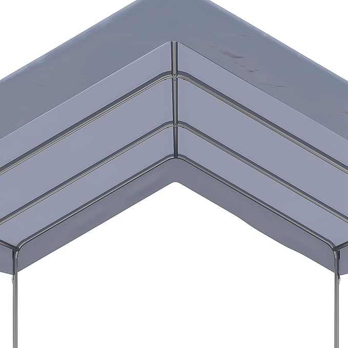 Outsunny 10' x 20' Party Tent and Carport, Height Adjustable Portable Garage - Image 9