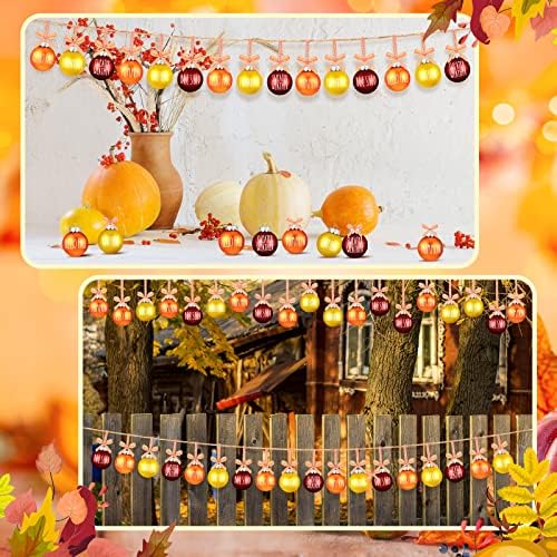 Thinkday 12 Pcs Fall Thanksgiving Ornaments for Tree, Harvest - Image 6