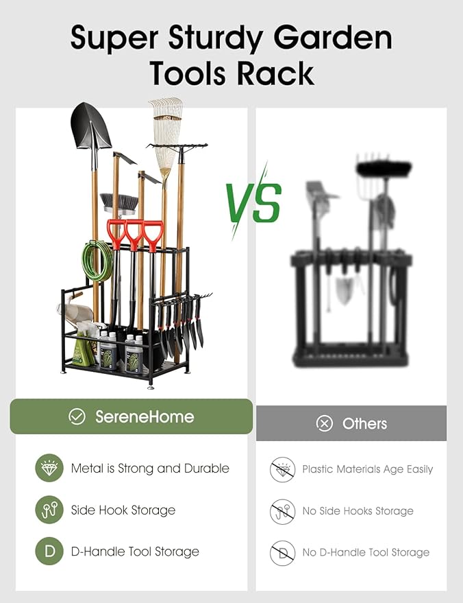 Garden Tool Organizer – Heavy-Duty Carbon Steel Storage Rack - Image 6