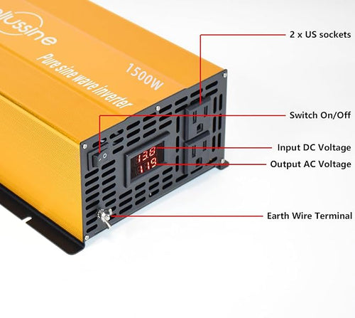 1500W Pure Sine Wave Inverter-48V DC to 110V 120V AC Power Converter - Image 2
