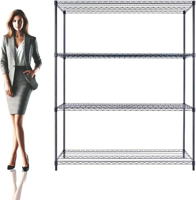 60"x24"x72" Premium Metal Steel 4-Tier Wire Shelving NSF 3200 LBS MAX Capacity by UtilityBasics