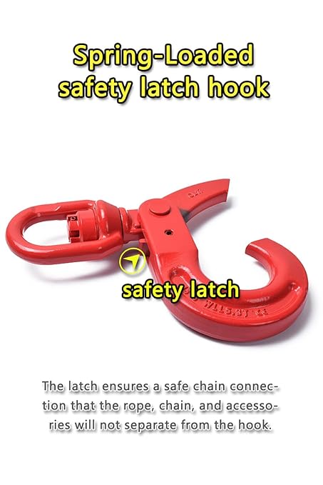 Swivel Self-Locking Hook 11684 lbs Heavy Duty Swivel Lifting Hook Swivel - Image 5