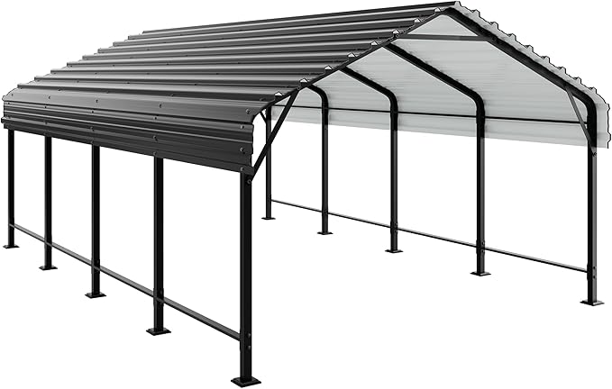 JAMFLY Carport, 12X20 FT Metal Carports, Heavy Duty Carport Canopy - Image 7