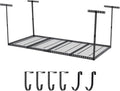 Overhead Garage Storage Rack 4x6 FT, Steel Ceiling Shelves 330lb Capacity by JustSmart