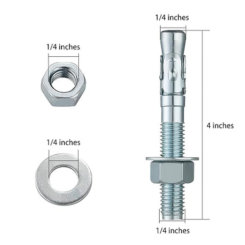 1/4x4" 30Pcs Inch Standard Fasteners - Image 2
