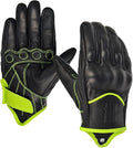 Harssidanzar Women's Motorcycle Gloves, Leather Motorcycle Gloves, Motorbike by Harssidanzar