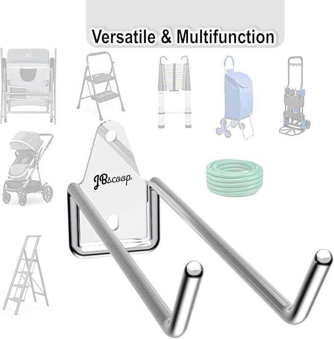 JBscoop Stainless Steel 304 Garage Hooks, Heavy Duty Organizer & Wall Mount - Image 2