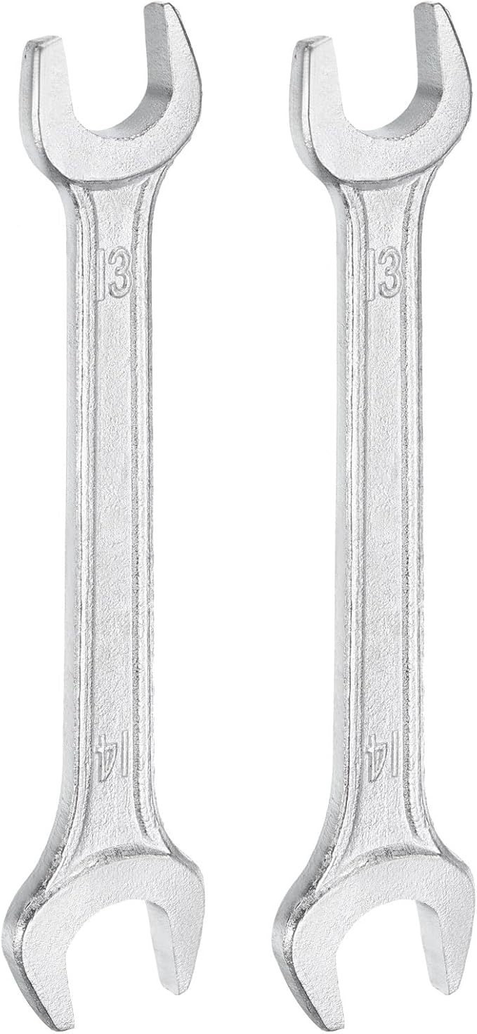 HARFINGTON 2pcs Double Open End Wrench 13mm x 14mm Metric 15 Degree Offset by HARFINGTON