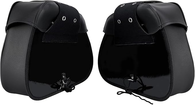 Motorcycle Saddle Bags Synthetic Leather Luggage Bag Waterproof Throw Over - Image 8