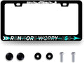 Run More Worry Less License Plate Frame Mountain Arrow License Plate Holder by RNKATIH