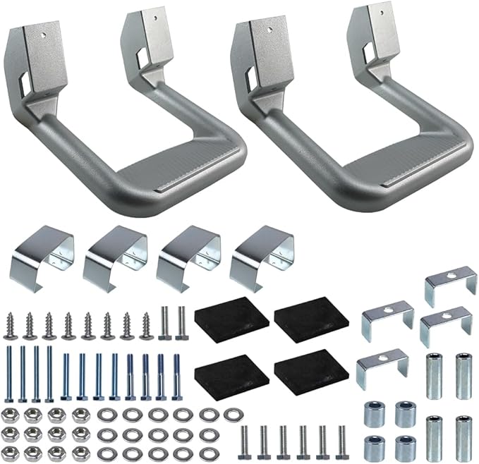 RULLINE Silver Powder Coated Truck Side Step Set - Image 3