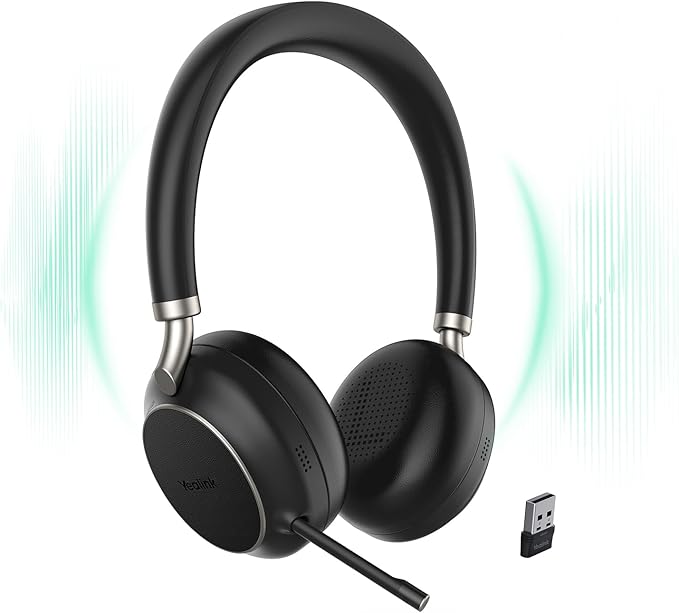 Yealink BH76 Wireless Headset Active Noise Cancelling Bluetooth Headphone by RedefineYourWorkplace