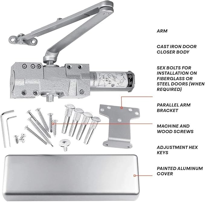 Lawrence Extra Heavy Duty Door Closer Commercial Grade 1 - Image 2