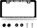Funny License Plate Frame May The Forest Be by RNKATIH