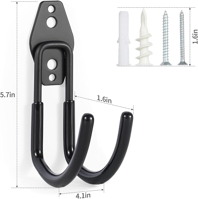 Garage Tool Hooks Wall Mount, 6 Pack Heavy Duty Storage Hooks - Image 2
