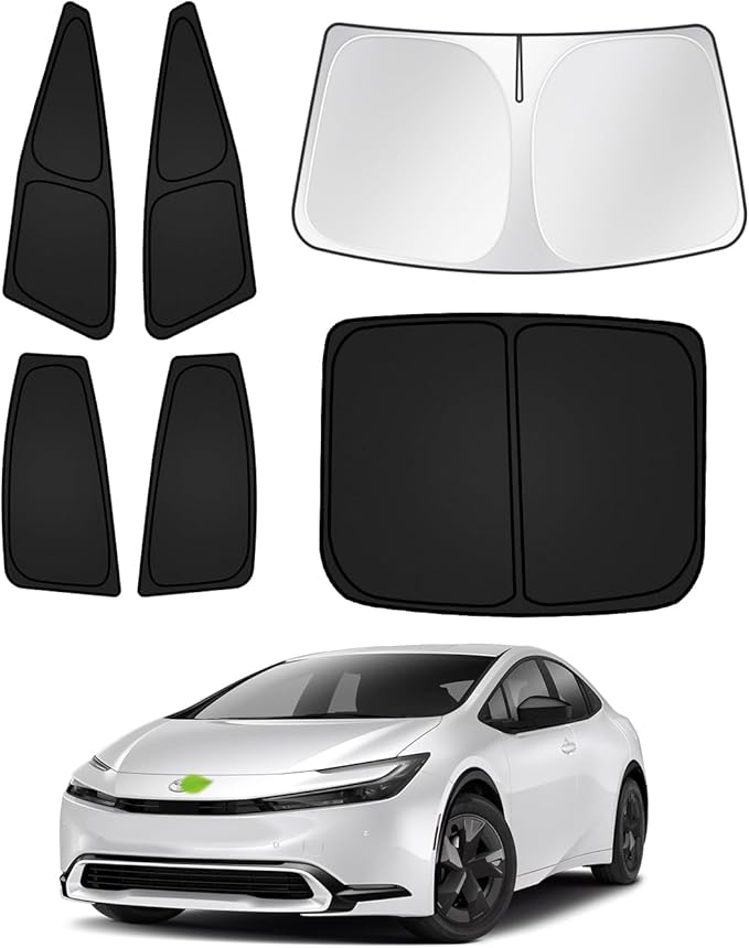 Sunshades for Toyota Prius 2023-2025 2026 Accessories Windshield Sun Shade Side by Canvcle
