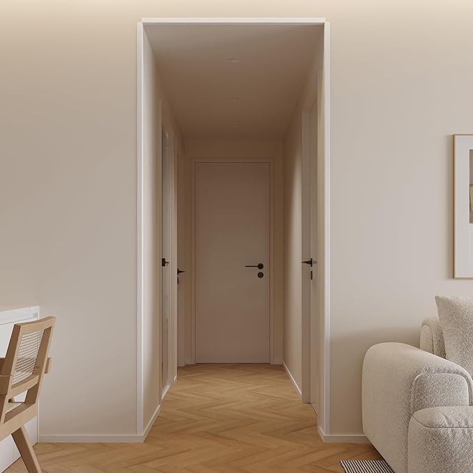 Wall Corner Protector 6PCS 45" Corner Molding Trim White Wood Grain Corner Trim - Image 4