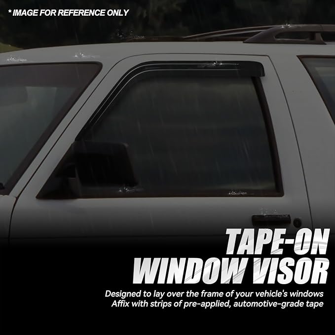 Auto Dynasty 2Pcs Carbon Fiber Pattern Window Visors Compatible - Image 3