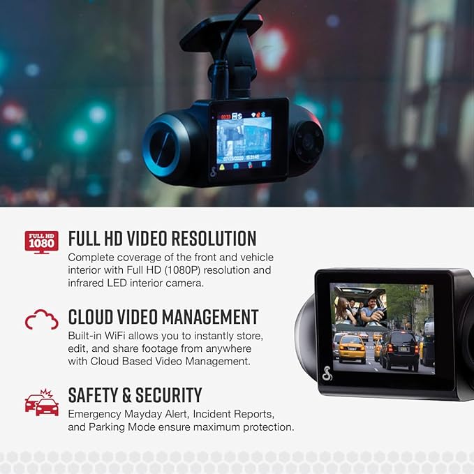 Cobra Smart Dash Cam with Interior Cam - Image 3