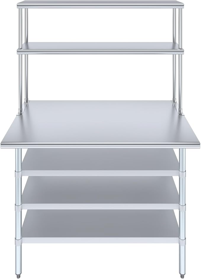 Amgood 30" x 48" Stainless Steel Work Table - Image 2