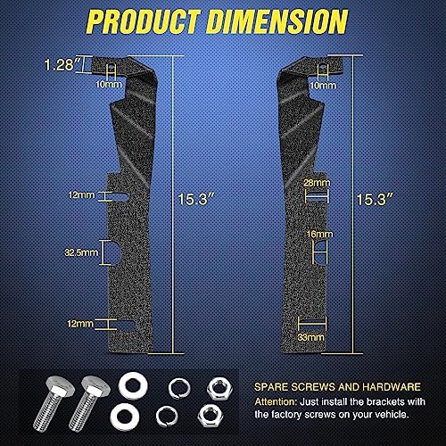 Nilight Ditch Light Brackets for Dodge RAM 1500 2500 3500 2009-2018
