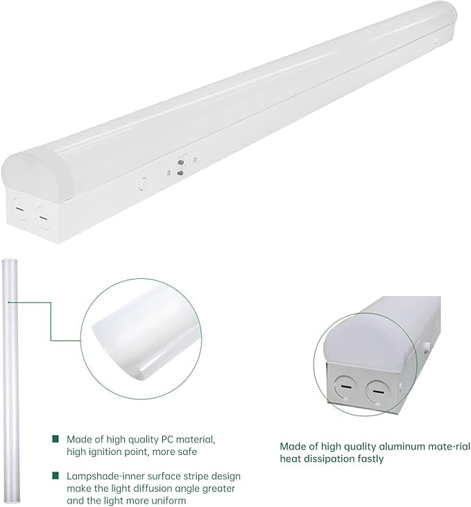 8FT LED Linear Strip Light Fixture, 8 Foot LED Shop Lights 64/75/90W - Image 2