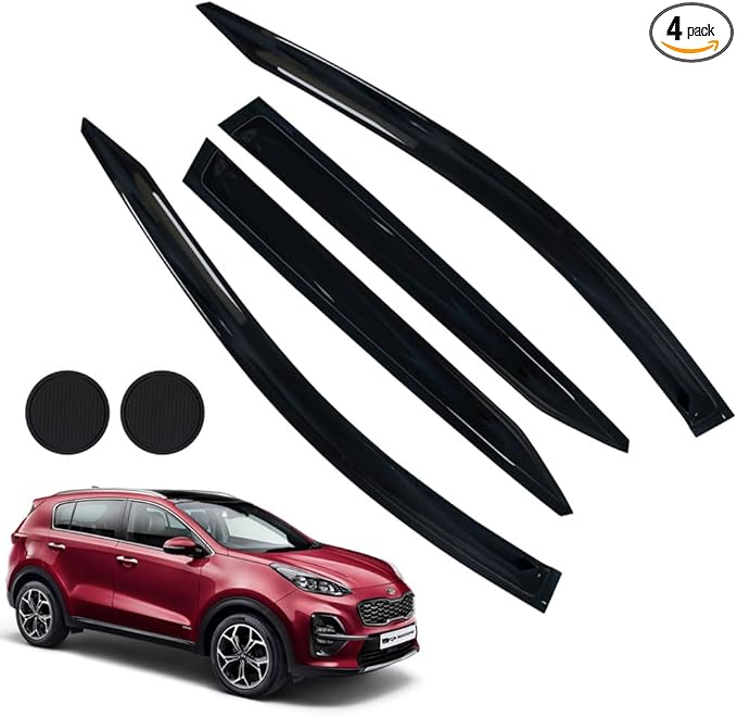 Rain Guards for Kia Sportage 2023-2024, Tape-on Side Window Deflectors for Kia by LETINGFAR