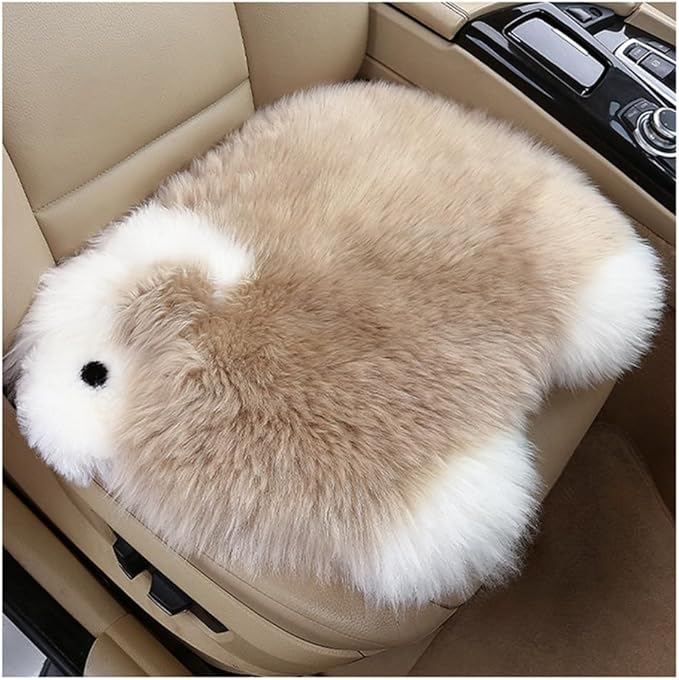 Genuine Wool Car Seat Cushion Comfort Style，Adorable Sheep Shaped Cushion - Image 6