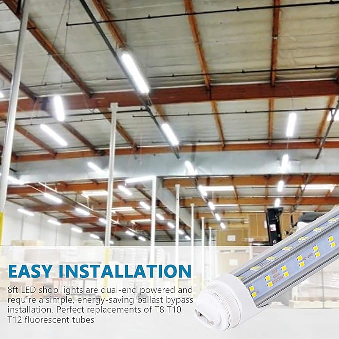 Generic 10 Pcs, 8ft R17D LED Tube Light, F96 t12 HO 8 Foot Led Bulbs, 100-277V - Image 2