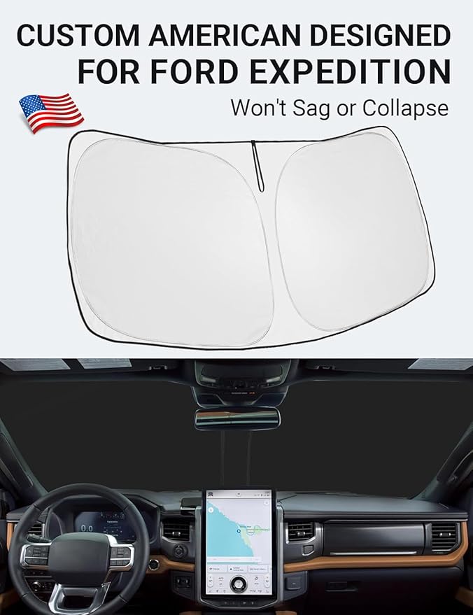 Proadsy for Ford Expedition 2018-2024 2025 Windshield Sun Shade 4-Layer - Image 2