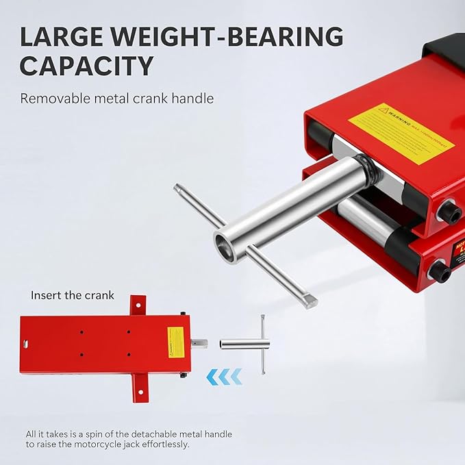 Heavy Duty 1100LBS Motorcycle Scissor Lift Jack - Image 5