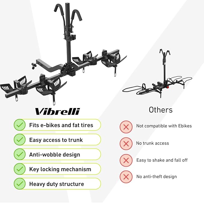 Vibrelli Hitch Bike Rack - Image 6