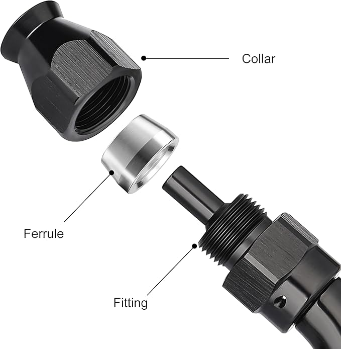 EVIL ENERGY 4AN 30 Degree PTFE One Piece Full Flow End Hose Fitting Aluminum - Image 2