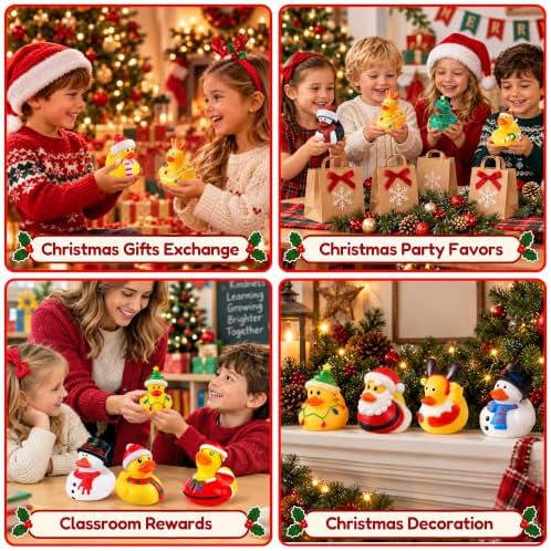 36Pcs Christmas Rubber Ducks, Ducks for Jeeps Ducking, Goodie Bag Stuffers - Image 7