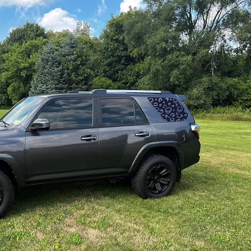 2PCS Skeleton Skull Leopard Halloween Side Window Decals for Car SUV Truck, Halloween Rear Side Window Stickers, Matte Black Vinyl Window Graphics with Installation Kit