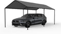 Carport, 10‘ x 20’ Heavy Duty Portable Garage All-Season Car Canopy w/Removable by PHONJOROO