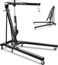 2-Ton Folding Engine Hoist, Hydraulic Shop Crane by GarveeTech