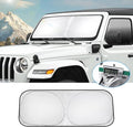 T TGBROS Windshield Sun Shade for 2018-2025 Jeep Wrangler JL & 2/4 Door 4XE & by TTGBROS