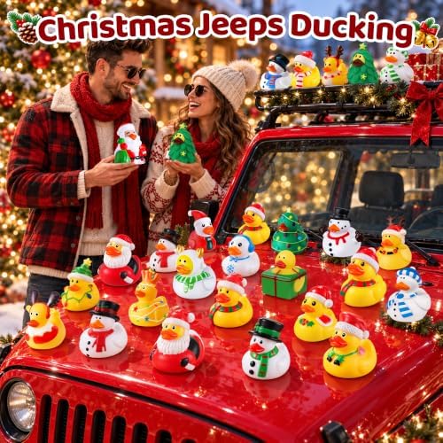 36Pcs Christmas Rubber Ducks, Ducks for Jeeps Ducking, Goodie Bag Stuffers - Image 4