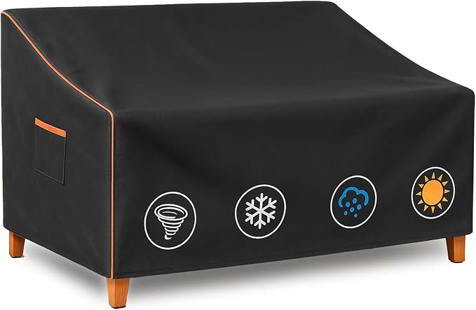 Outdoor Sofa Cover, Waterproof Patio Furniture Cover 80W x 42D x 33H inches by BRUXOLAY