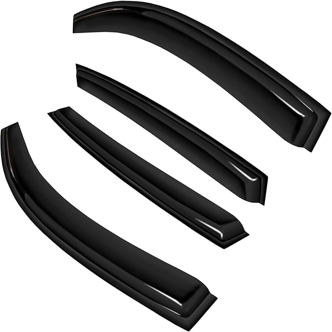 4pc Sun Rain Guards Window Visor Wind Deflector Compatible - Image 2