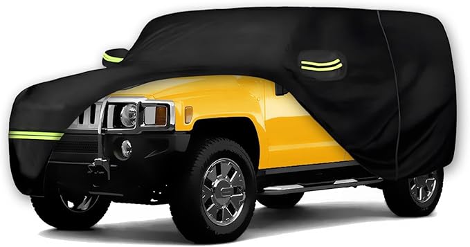 Waterproof Car Covers for Hummer H2 SUV 2002-2009 210T Custom 6 Layers Heavy by ATBKJ